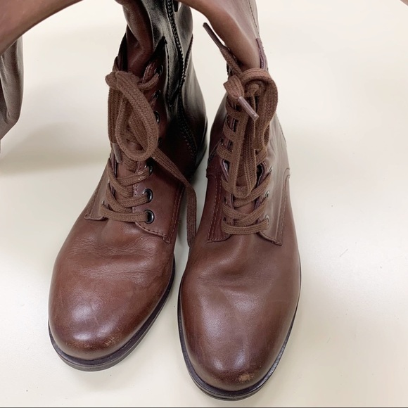 Pour La Victoire Women’s Cognac Brown Lace Up Tall Over Knee Riding Boho Boots - Picture 8 of 13